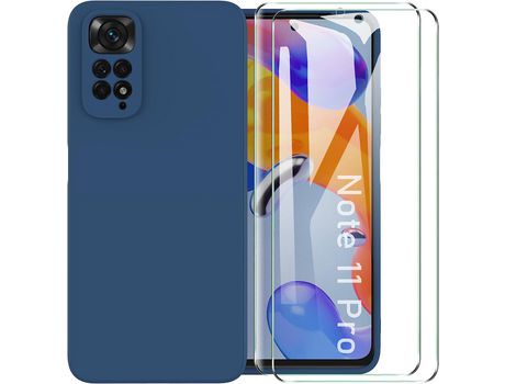 Kit Carcasa para Xiaomi Redmi Note 11 Pro HONGWE Azul