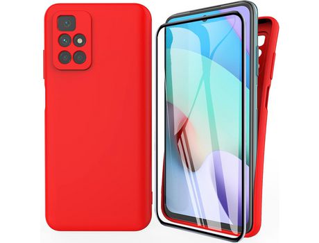 Kit Carcasa para Xiaomi Redmi 10 HONGWE Rojo