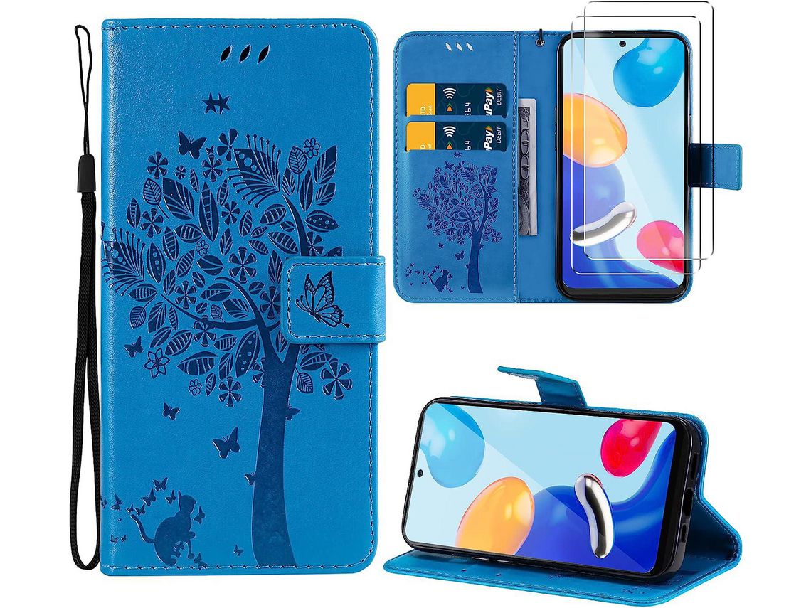 Kit Carcasa para Xiaomi Redmi Note 11 Pro 5G/Note 11 Pro HONGWE. Azul