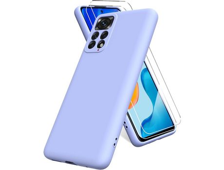 Kit Carcasa para Xiaomi Redmi Note 11 HONGWE Púrpura