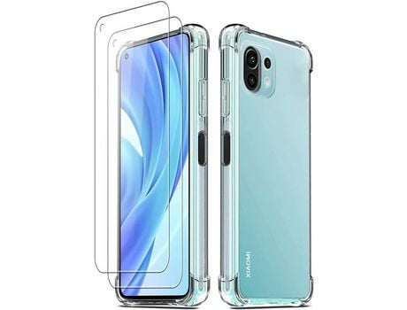 Kit Carcasa para Xiaomi Mi 11 Lite 4G/5G 6.55 HONGWE Transparente
