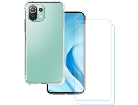 Kit Carcasa para Xiaomi Mi 11 Lite 5G/4G/11 Lite 5G Ne HONGWE Transparente