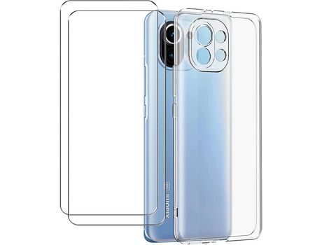 Kit Carcasa para Xiaomi Mi 11 Lite 5G/4G/11 Lite 5G Ne HONGWE Transparente