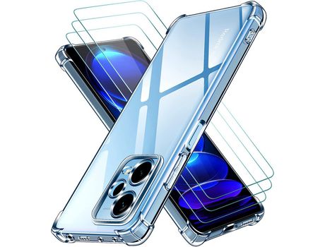 Kit Carcasa para Xiaomi Redmi Note 12 Pro Plus 5G HONGWE Transparente