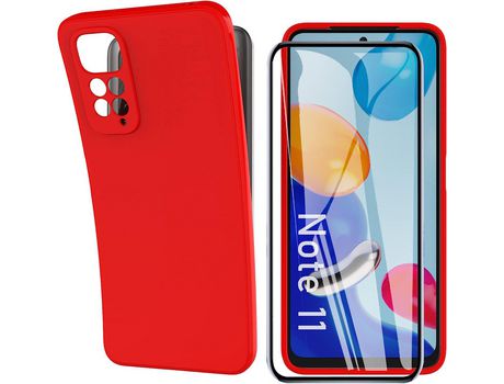 Kit Carcasa para Xiaomi Redmi Note 11 4G HONGWE Rojo
