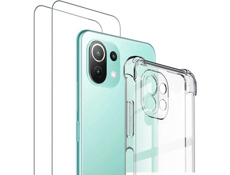 Kit Carcasa para Xiaomi Mi 11 Lite 4G/5G HONGWE Transparente