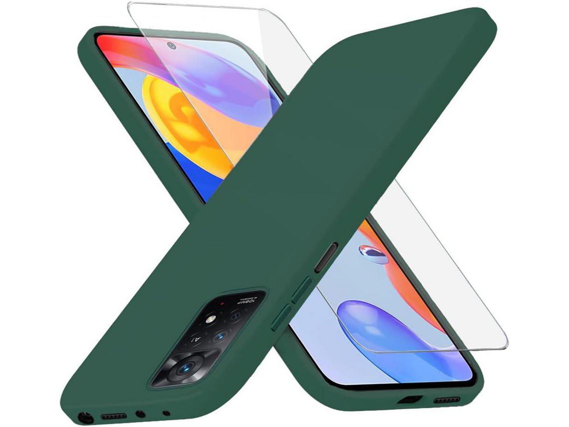 Kit Carcasa para Xiaomi Redmi Note 11 Pro 4G/5G HONGWE. Verde Noche