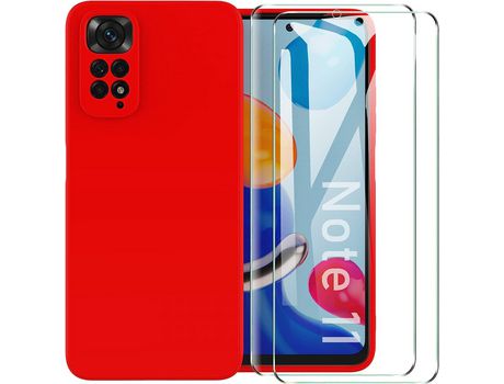Kit Carcasa para Xiaomi Redmi Note 11 4G HONGWE Rojo