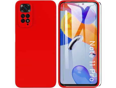 Kit Carcasa para Xiaomi Redmi Note 11 Pro HONGWE Rojo