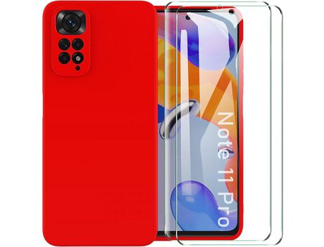 Kit Carcasa para Xiaomi Redmi Note 11 Pro HONGWE Rojo