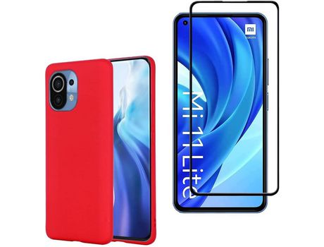 Kit Carcasa para Xiaomi Mi 11 Lite 4G/5G HONGWE Rojo