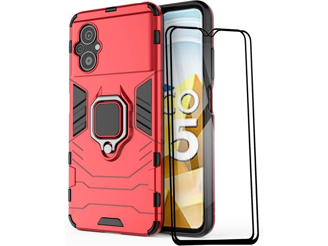 Kit Carcasa para Xiaomi Poco M5 HONGWE. Rojo