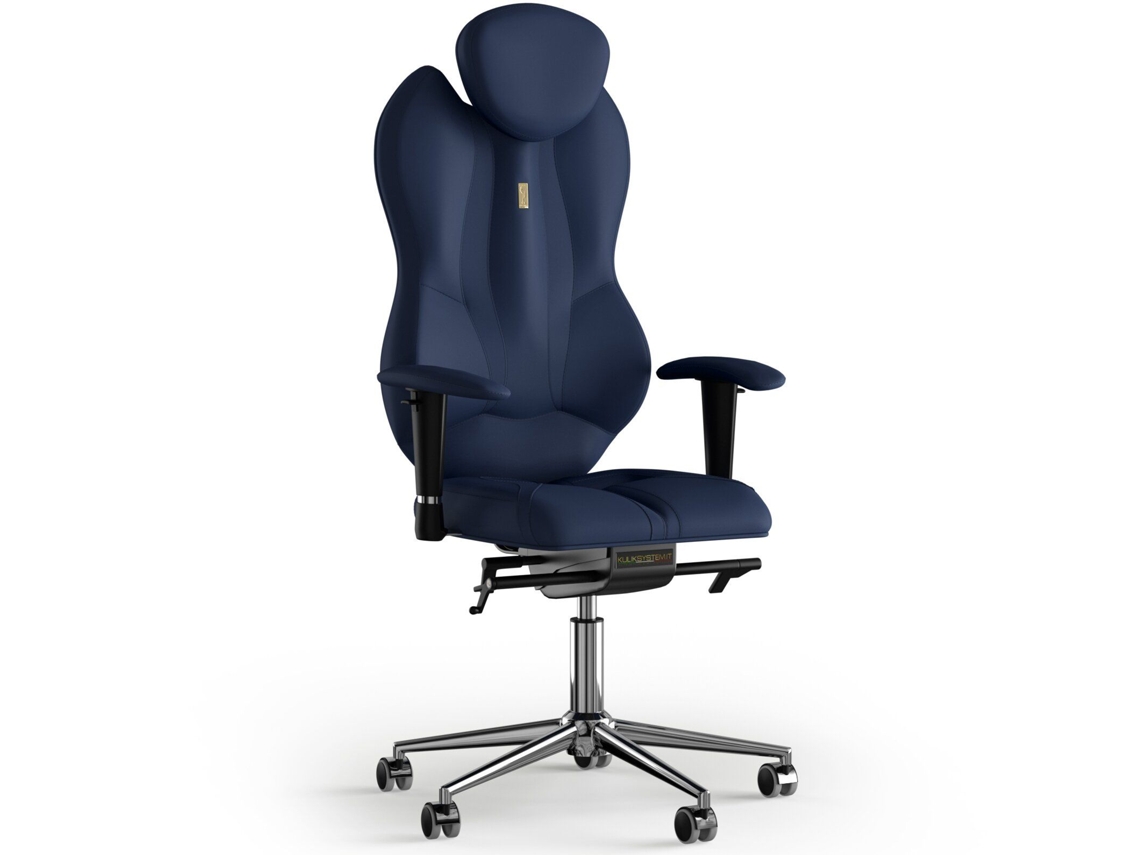 Silla de Oficina KULIK Grande Cuero de PU (Azul -130x50x50cm)