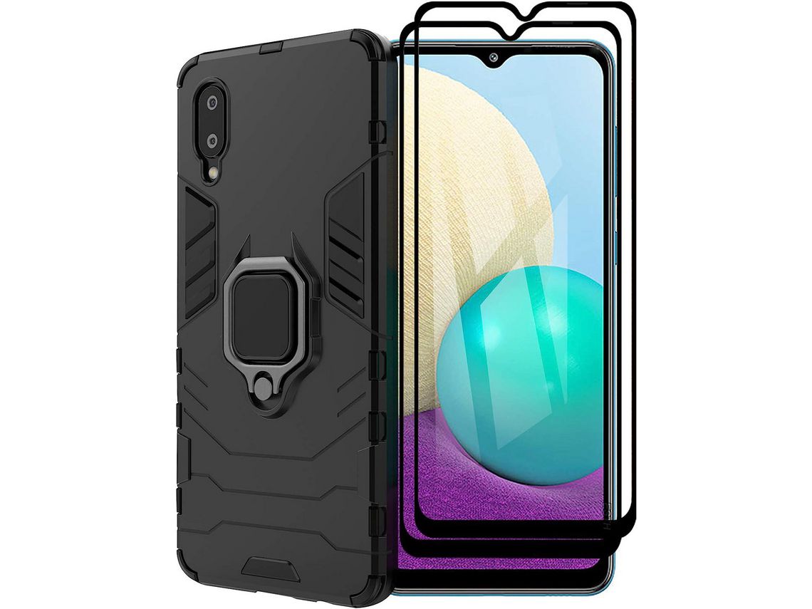 Kit Carcasa para Samsung Galaxy A02/M02 HONGWE. Negro