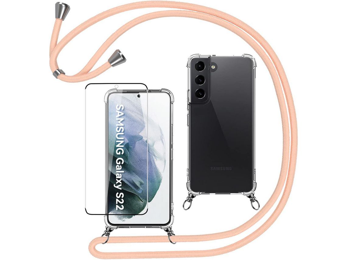 Kit Carcasa para Samsung Galaxy S22 HONGWE. Oro Rosa
