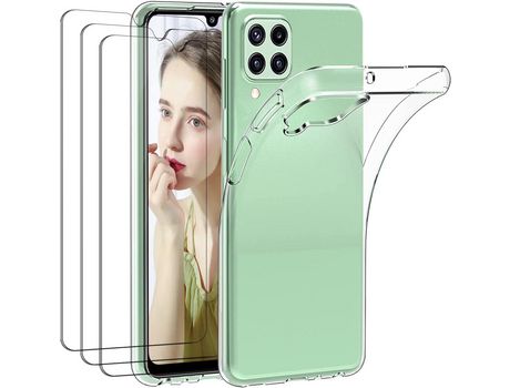 Kit Carcasa para Samsung A22 4G HONGWE Transparente