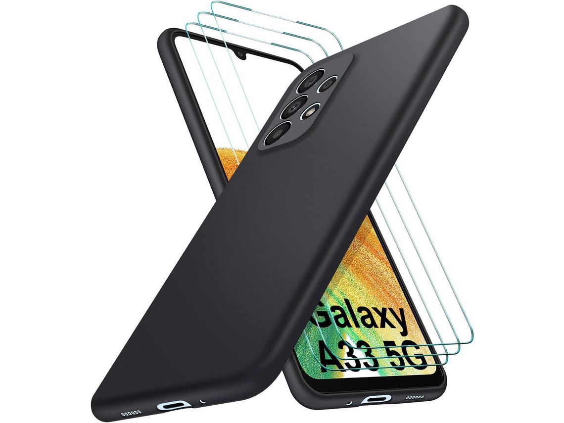 Kit Carcasa para Samsung Galaxy A33 5G HONGWE. Negro