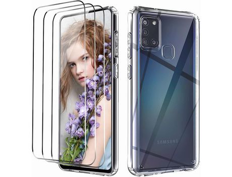 Kit Carcasa para Samsung A21S HONGWE Transparente