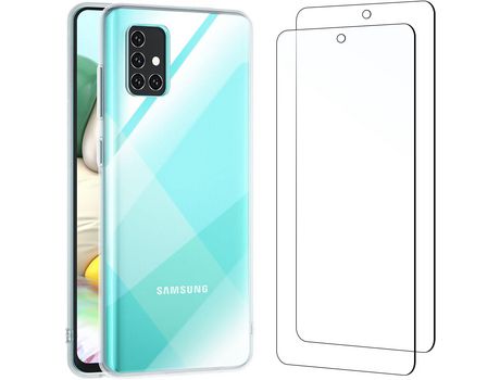 Kit Carcasa para Samsung Galaxy A71 HONGWE Transparente