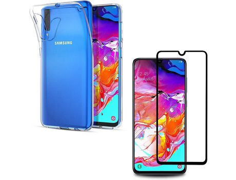 Kit Carcasa para Samsung Galaxy A70 HONGWE Transparente