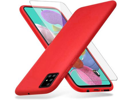 Kit Carcasa para Samsung Galaxy A51 HONGWE Rojo