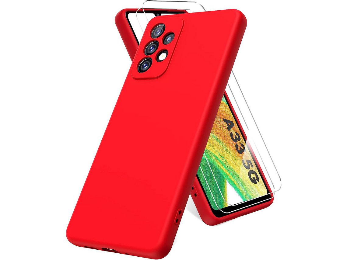 Kit Carcasa para Samsung Galaxy A33 5G HONGWE. Rojo