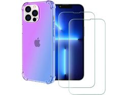 Kit Carcasa para iPhone 13 Pro Max 6.7 HONGWE. Azul Morado