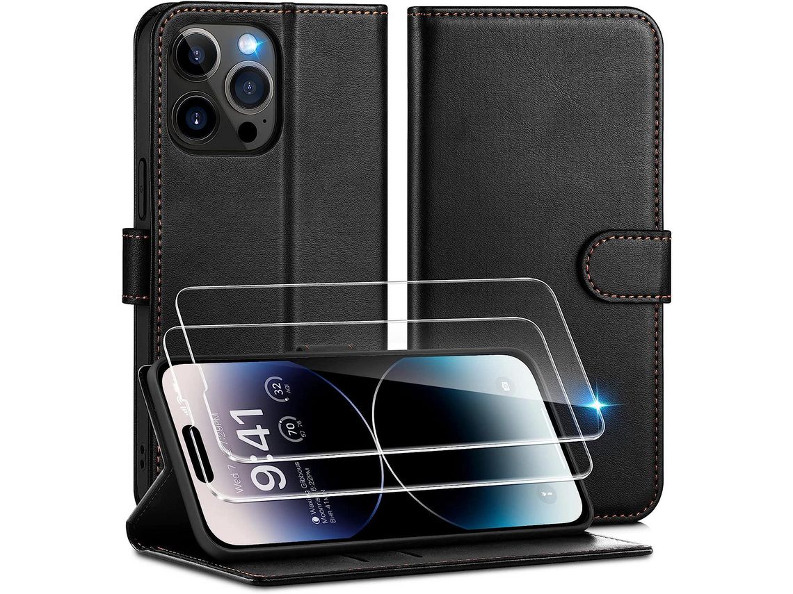 Kit Carcasa para iPhone 14 Pro HONGWE. Negro
