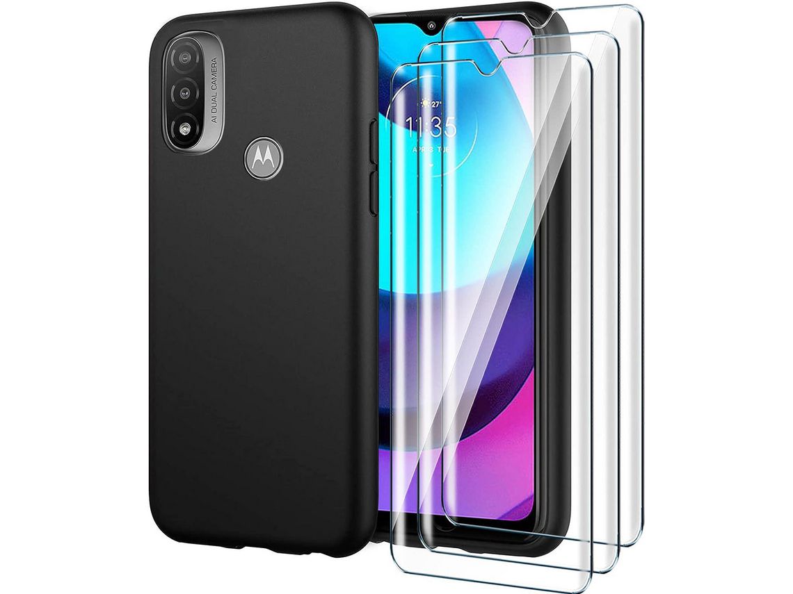 Kit Carcasa para Moto E20 HONGWE. Negro