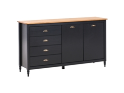 Aparador Beliani Shillington en madera de pino negro 150x40x83