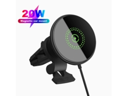 Soporte Magnético Inalámbrico Para Coche De 20 W, Soporte Para Teléfono De Carga Rápida Para Iphone (negro)