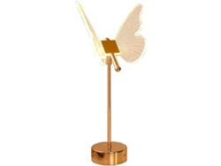 Lámpara de mesa LED retro acrílica con forma de mariposa, recargable por USB con batería de 18 mAh - Gokoco