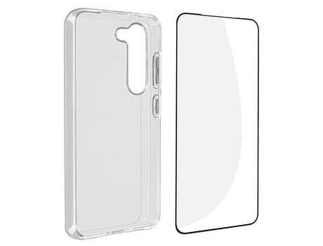 Carcasa Samsung Galaxy S23 Plus Silicona Flexible Transparente + Cristal 9H