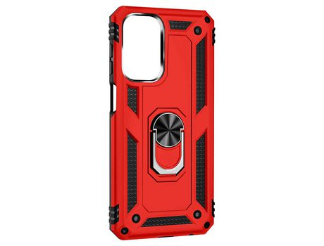 Carcasa para Samsung A23 5G y M23 Antigolpes Bimaterial Anillo Soporte Vídeo Rojo AVIZAR