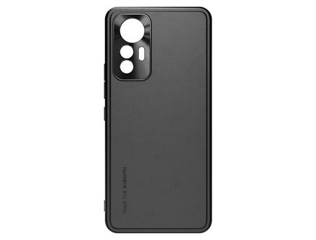 Carcasa para Xiaomi 12 Lite semirrígida Silicona + ecopiel MADE FOR XIAOMI Negro