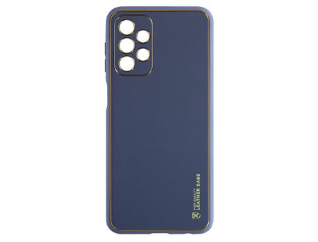 Caracasa para Samsung A23 5G et M23 5G Polipiel y Policarbonato Rígido Azul AVIZAR