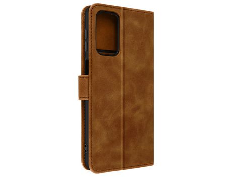 Carcasa para Samsung A23 5G & M23 5G Tarjetero, Soporte vídeo Tender Book Marrón AVIZAR