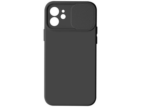 Carcasa para iPhone 12 / iPhone 12 Pro Silicona Flexible Cubre Cámara Negro AVIZAR