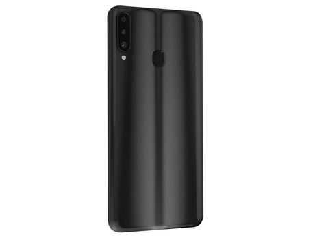 Cubierta Batería para Samsung Galaxy A20s con Lente Cámara Negro CLAPPIO