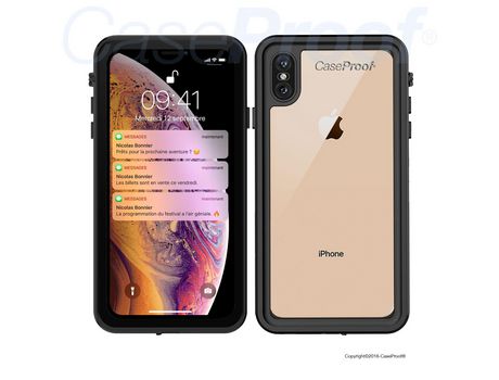 carcasa smartphone iPhone xs max serie pro resistente al agua y a los golpes CASEPROOF