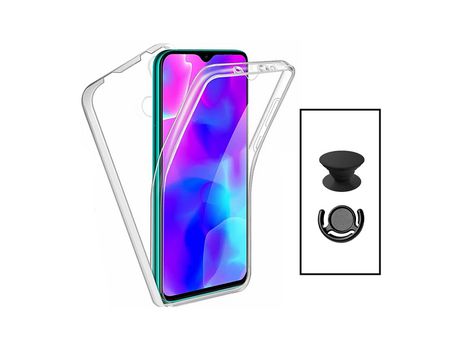 Kit Cover 3X1 360° Impact Protection + 1 Gripholder + 1 Gripholder Negro para Xiaomi Redmi A2+ Plus Transparente/Negro PHONECARE