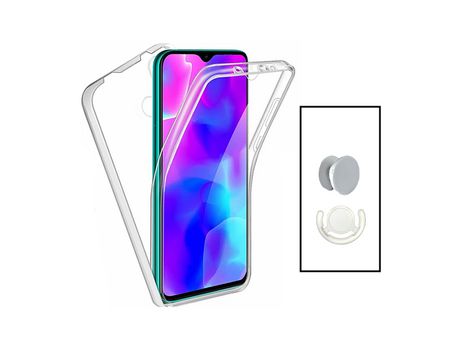 Kit 3X1 Cover Protección Impacto 360° + 1 Gripholder + 1 Gripholder Support Blanco para Xiaomi Redmi A2+ Plus Transparente/Blanco PHONECARE