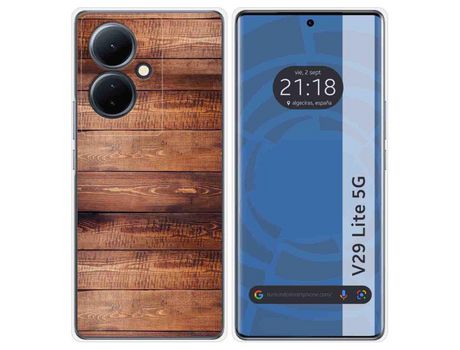 Funda Silicona Vivo V29 Lite 5G Diseño Madera 02 Dibujos TUMUNDOSMARTPHONE