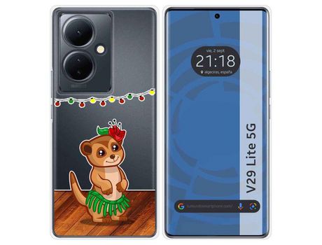 Funda Silicona Transparente Vivo V29 Lite 5G Diseño Suricata Dibujos TUMUNDOSMARTPHONE