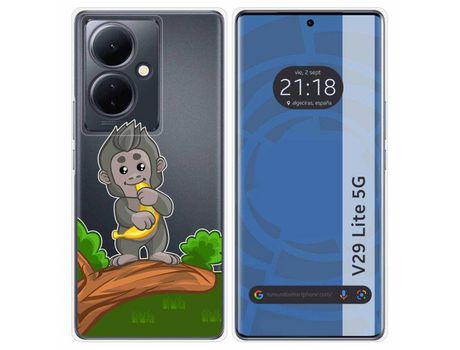 Funda Silicona Transparente Vivo V29 Lite 5G Diseño Mono Dibujos TUMUNDOSMARTPHONE