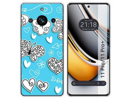Funda Silicona Realme 11 Pro / 11 Pro+ Plus 5G Diseño Mariposas Dibujos TUMUNDOSMARTPHONE
