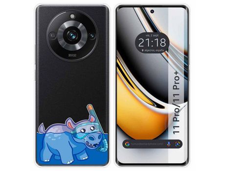 Funda Silicona Transparente Realme 11 Pro / 11 Pro+ Plus 5G Diseño Hipo Dibujos TUMUNDOSMARTPHONE