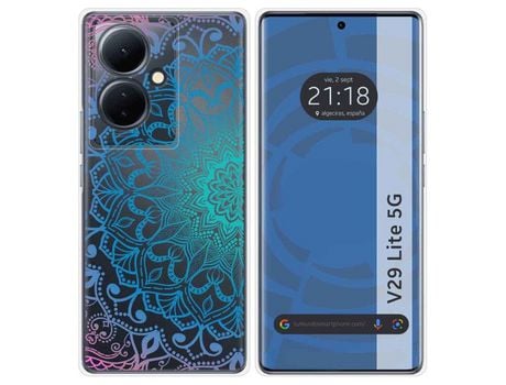 Funda Silicona Transparente Vivo V29 Lite 5G Diseño Mandala Dibujos TUMUNDOSMARTPHONE