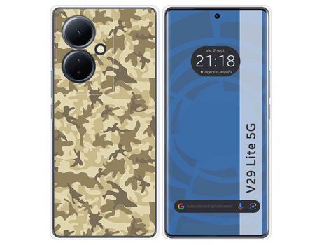 Funda Silicona Vivo V29 Lite 5G Diseño Sand Camuflaje Dibujos TUMUNDOSMARTPHONE