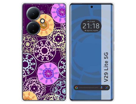 Funda Silicona Vivo V29 Lite 5G Diseño Radial Dibujos TUMUNDOSMARTPHONE